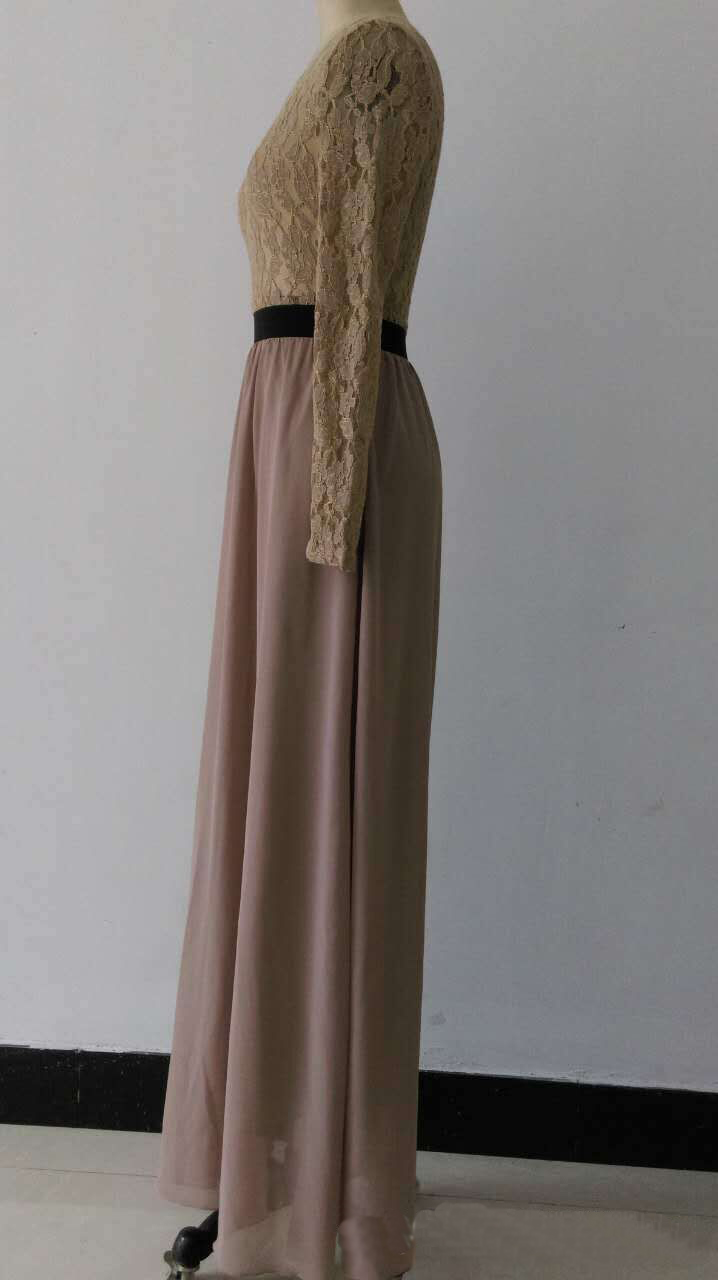 W25045  Long Sleeve Maxi Dress